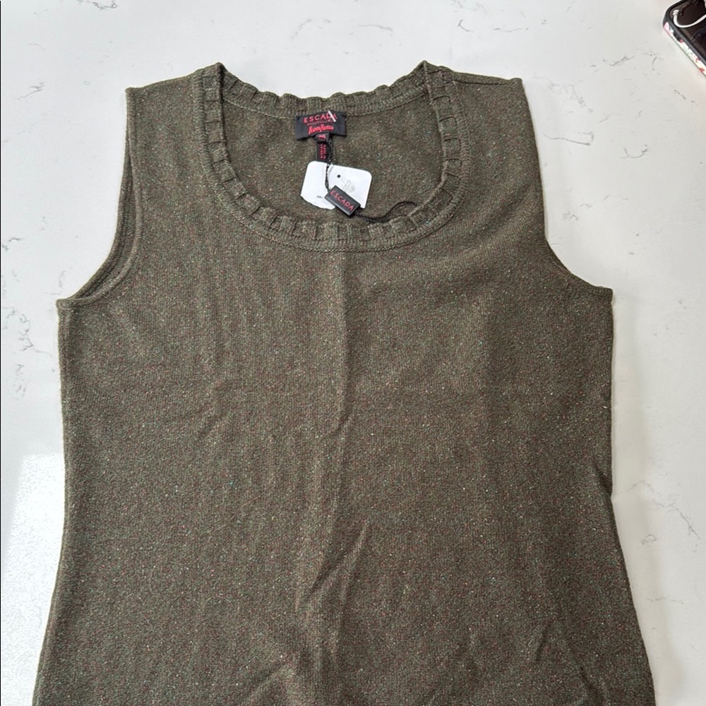Escada Olive Green Tank Top